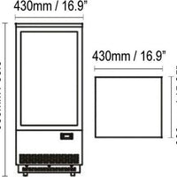 Omcan - 15" Countertop 4-Sided Refrigerated Showcase with Stainless Steel Base - RS-CN-0078