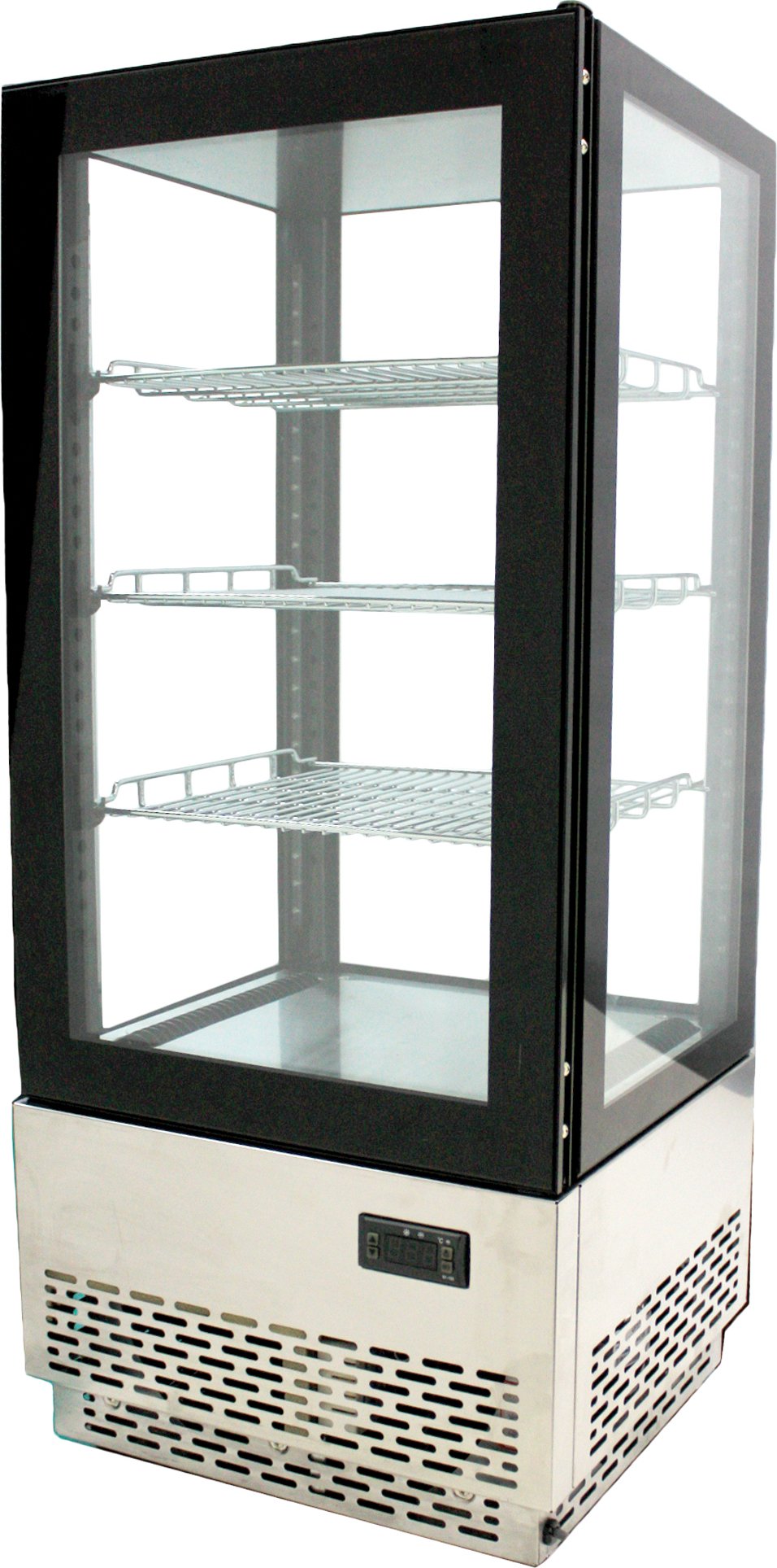 Omcan - 15" Countertop 4-Sided Refrigerated Showcase with Stainless Steel Base - RS-CN-0078