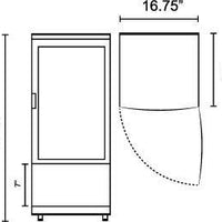 Omcan - 17" Countertop 4-Sided Refrigerated Showcase with Single Door - RS-CN-0078-S