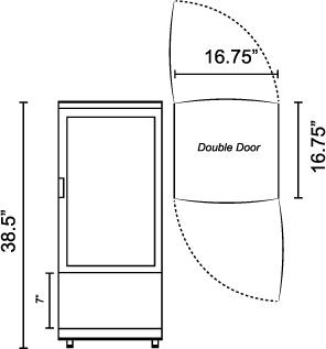 Omcan - 17" Countertop 4-Sided Refrigerated Showcase with Two Doors - RS-CN-0078-D