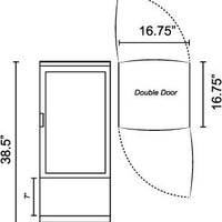 Omcan - 17" Countertop 4-Sided Refrigerated Showcase with Two Doors - RS-CN-0078-D