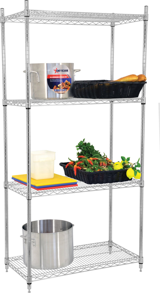 Omcan - 18” x 60” Chrome Shelving Kit - 45166