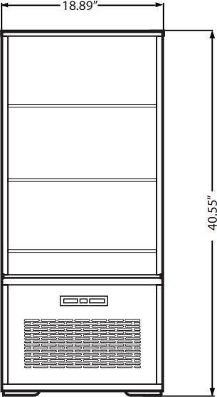Omcan - 19" Circular Refrigerated Showcase - RS-CN-0100-R