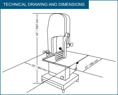 Omcan - 1.5 HP Standard Tabletop Band Saw - BS-CN-2000