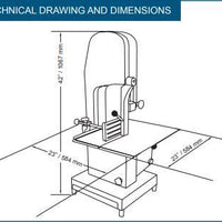 Omcan - 1.5 HP Standard Tabletop Band Saw - BS-CN-2000