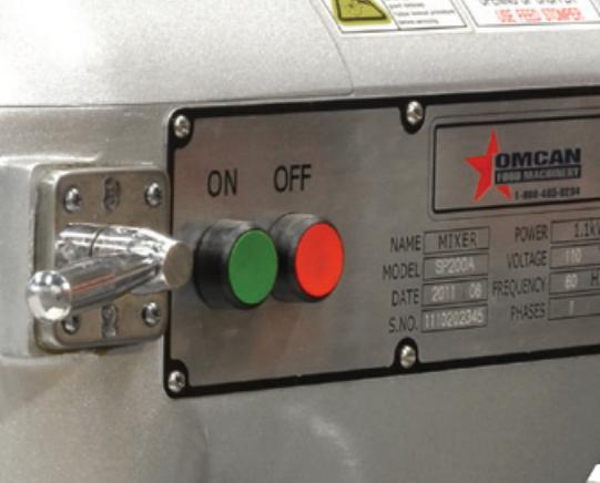 Omcan - 20 QT ETL-Certified Commercial Mixer with Guard - MX-CN-0020-G