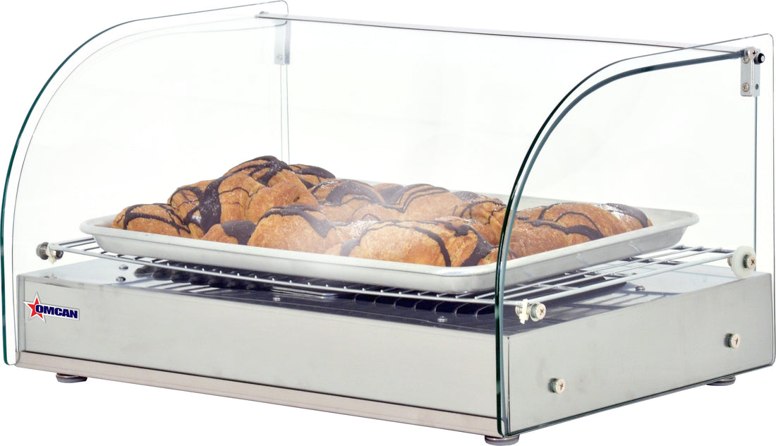 Omcan - 22" Countertop Display Warmer with 1 Shelf & 1 Rear Door - DW-CN-0025-L