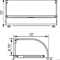 Omcan - 22" Countertop Display Warmer with 1 Shelf & 1 Rear Door - DW-CN-0025-L