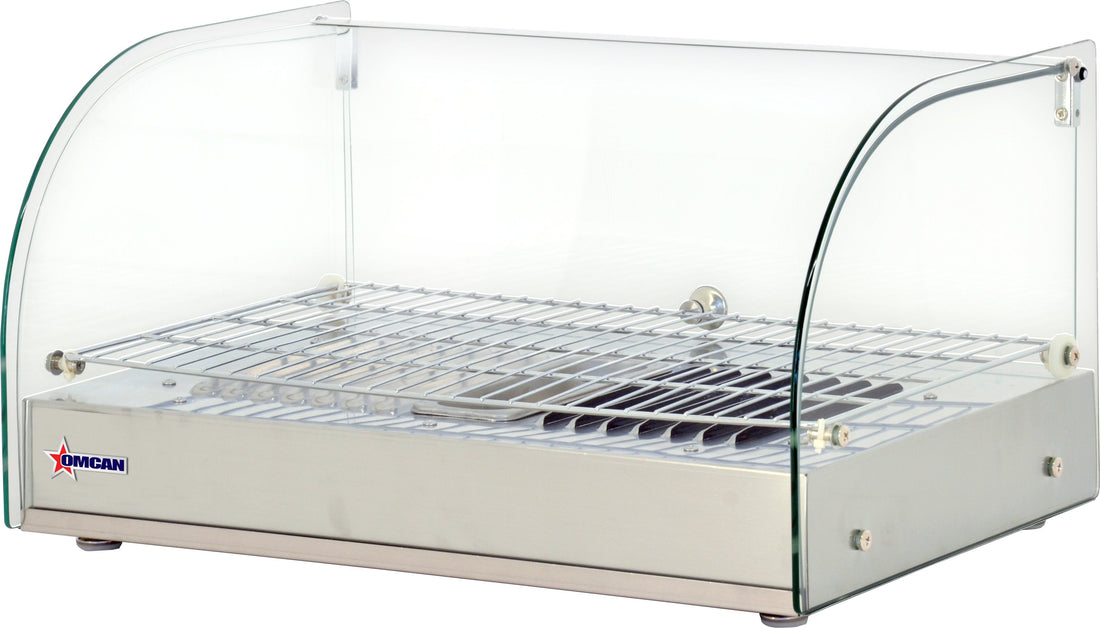 Omcan - 22" Countertop Display Warmer with 1 Shelf & 1 Rear Door - DW-CN-0025-L