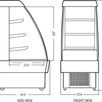 Omcan - 24" Open Refrigerated Floor Display Case - RS-CN-0230