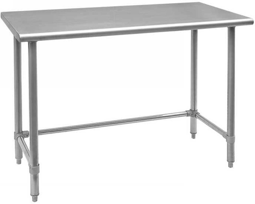 Omcan - 24” x 30” Stainless Steel Work Table with Leg Brace & Open Base - 28629