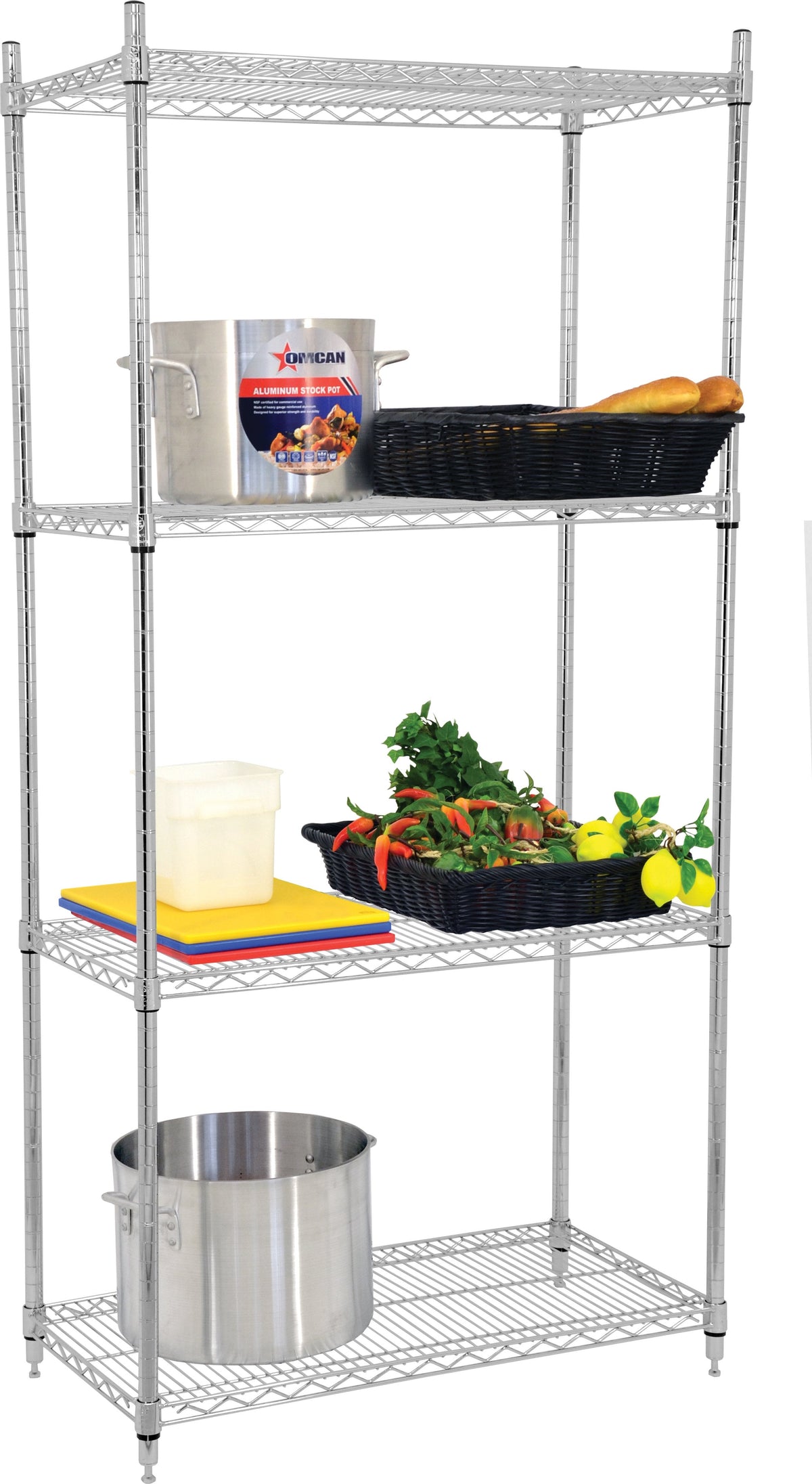 Omcan - 24” x 48” Chrome Shelving Kit - 45168