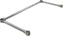 Omcan - 24” x 84” Galvanized Leg Brace For Work Table, Pack of 2 - 39033