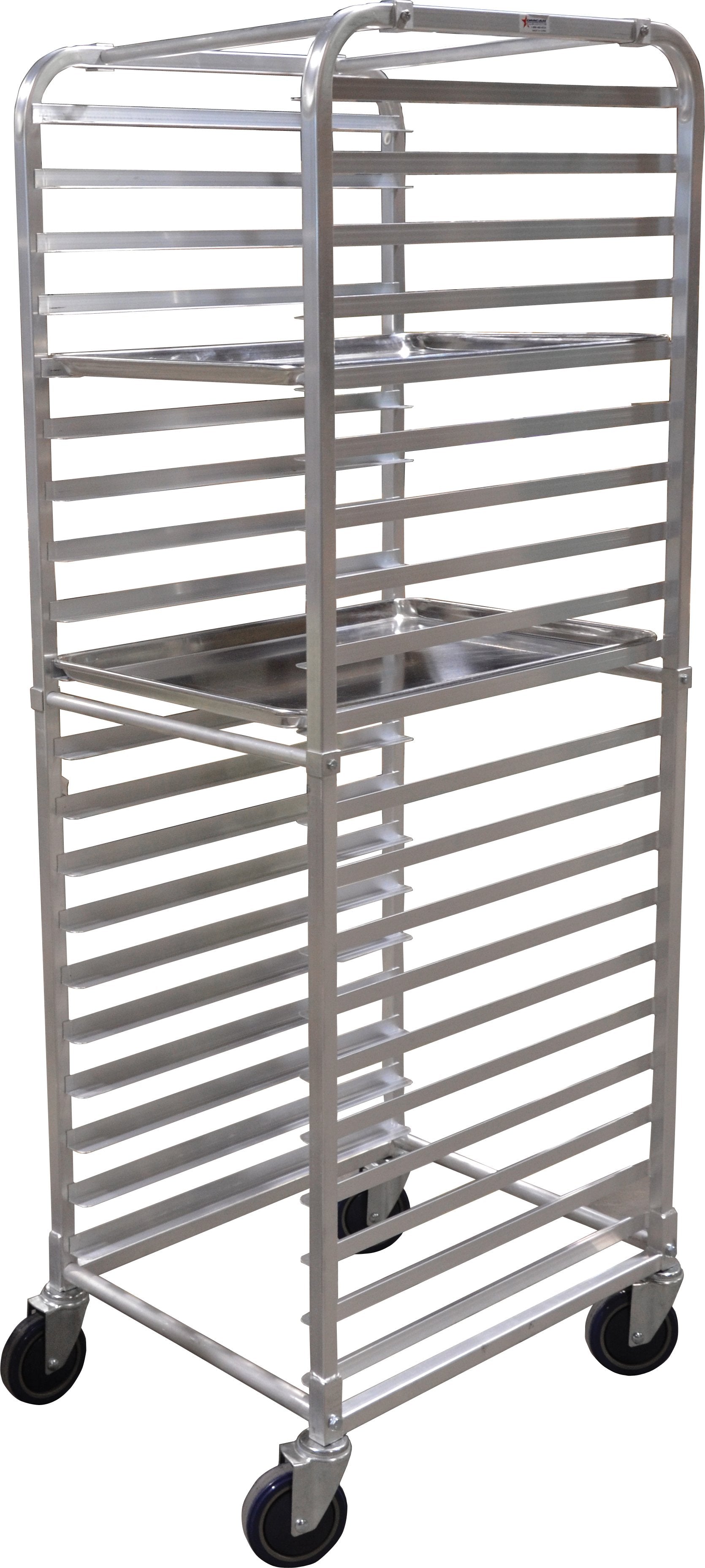 Aluminum Pan Racks Omcan - 26” x 20.5” x 69” Aluminum Pan Rack (20 Slides) - 13506 ...