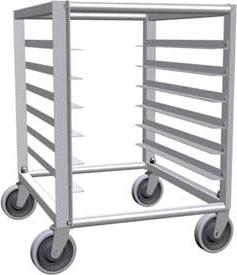 Omcan - 26.75” x 21.25” x 44” Stainless Steel Pan Rack (6 Slides) - 27055