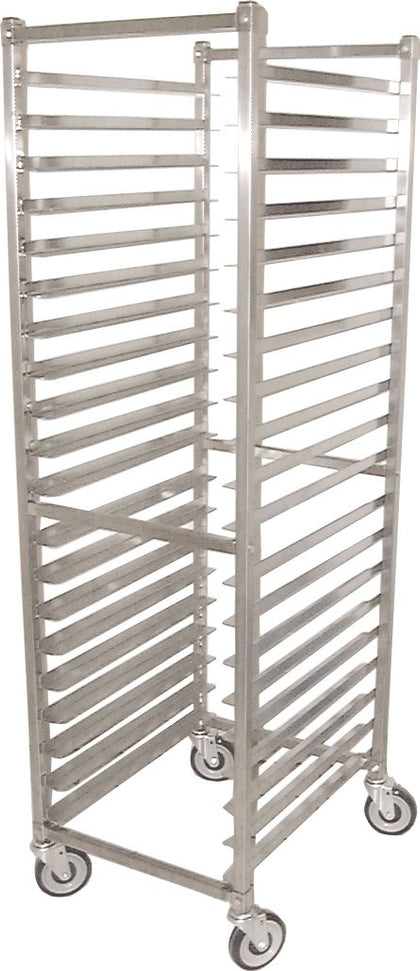 Omcan - 26.75” x 21.25” x 71” Square Top Stainless Steel Pan Rack (20 Slides) - 23834