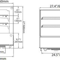 Omcan - 27" Countertop Refrigerated Showcase - RS-CN-0120-4