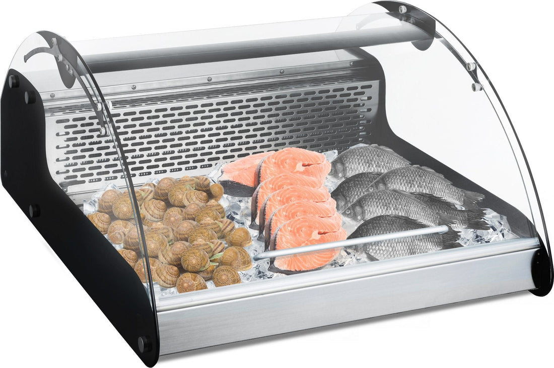 Omcan - 27" Curved Glass Countertop Refrigerated Showcase - RS-CN-0118-E