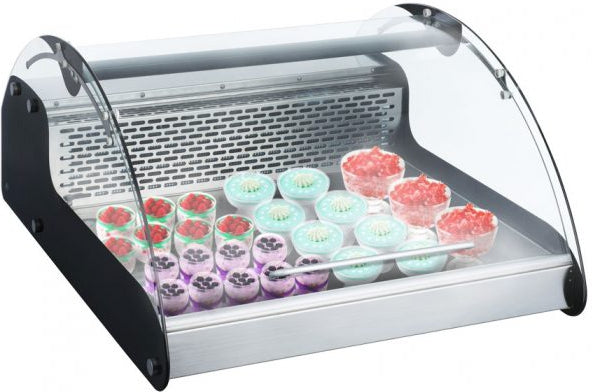 Omcan - 27" Curved Glass Countertop Refrigerated Showcase - RS-CN-0118-E