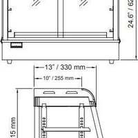 Omcan - 27" Elite Series Hot Food Merchaniser with Front & Back Doors - DW-CN-0686