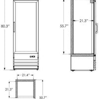 Omcan - 27" Reach-In Freezer with 1 Glass Door - FR-CN-0012-HC