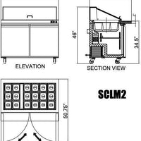 Omcan - 27.5" Mega Refrigerated Prep Table with 1 Door - PT-CN-0711-HC