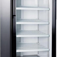 Omcan - 28" Single Door Swing Glass Black Refrigerator / Cooler - RE-CN-0023-H