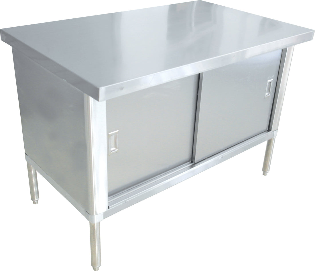 Omcan - 30” x 48” Knock-Down Worktable with Cabinet & Flush Edge - 28639