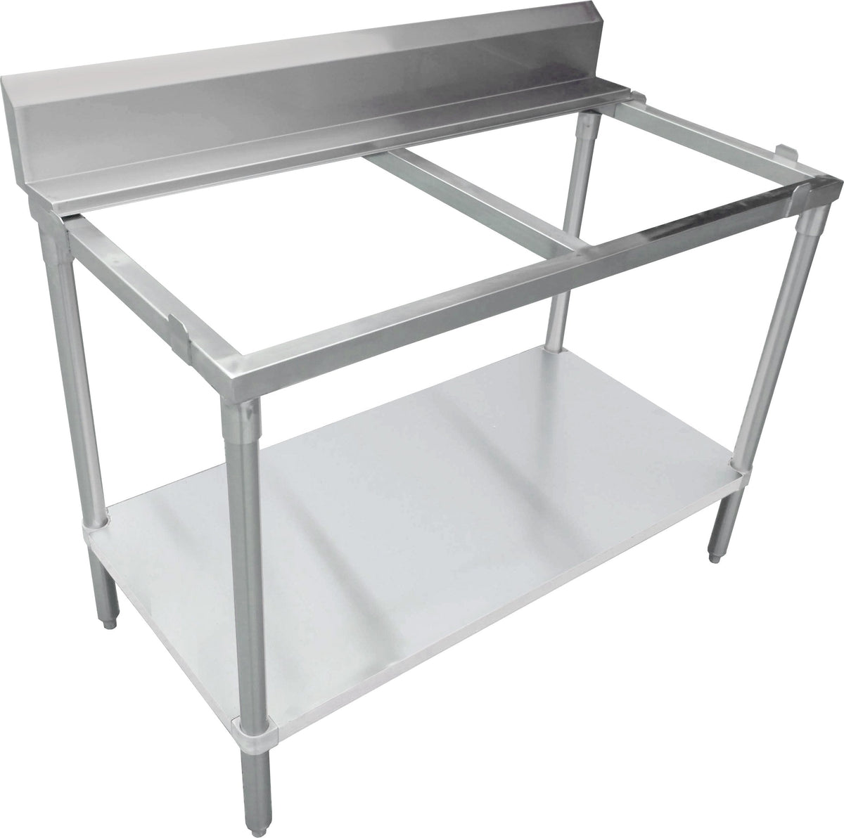 Omcan - 30” x 48” Solid Poly-Top Table Frame with Backsplash - 41277