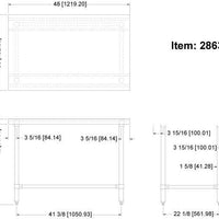Omcan - 30” x 48” Stainless Steel Work Table with Leg Brace & Open Base - 28633