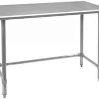 Omcan - 30” x 60” Stainless Steel Work Table with Leg Brace & Open Base - 28634