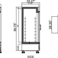 Omcan - 31" Reach-In Freezer with 1 Glass Door - FR-CN-0790-HC