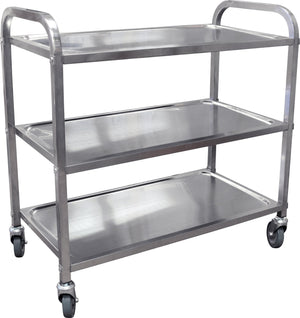 Omcan - 33.5” x 17.6” Stainless Steel Bussing Cart - 24419