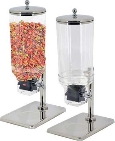 Omcan - 33.8 oz Single Stainless Steel Cereal Dispenser (7.5 L) - 80530