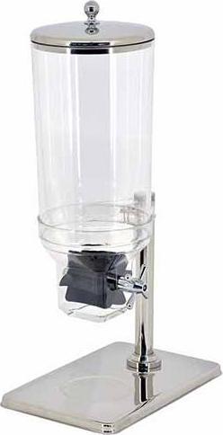 Omcan - 33.8 oz Single Stainless Steel Cereal Dispenser (7.5 L) - 80530