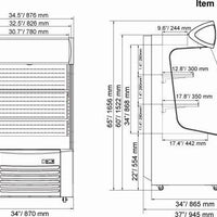 Omcan - 34" Open Refrigerated Floor Display Case - RS-CN-0360