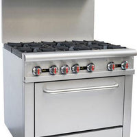 Omcan - 36" Commercial Gas Range - Liquid Propane - CE-CN-0914-L