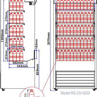 Omcan - 36" Open Refrigerated Floor Display Case - RS-CN-0530