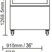 Omcan - 36" Standing Cubed Glass Refrigerated Display Case with Curved Glass - RS-CN-0270