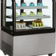 Omcan - 36" Standing Cubed Glass Refrigerated Display Case with Curved Glass - RS-CN-0270