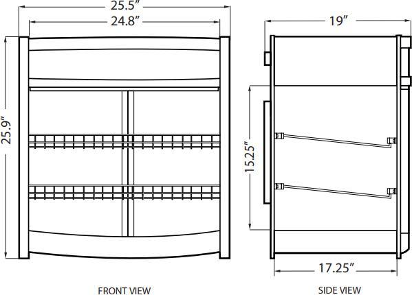Omcan - 3.78 Cu. Ft. Display Warmer (107 L) - DW-CN-0107