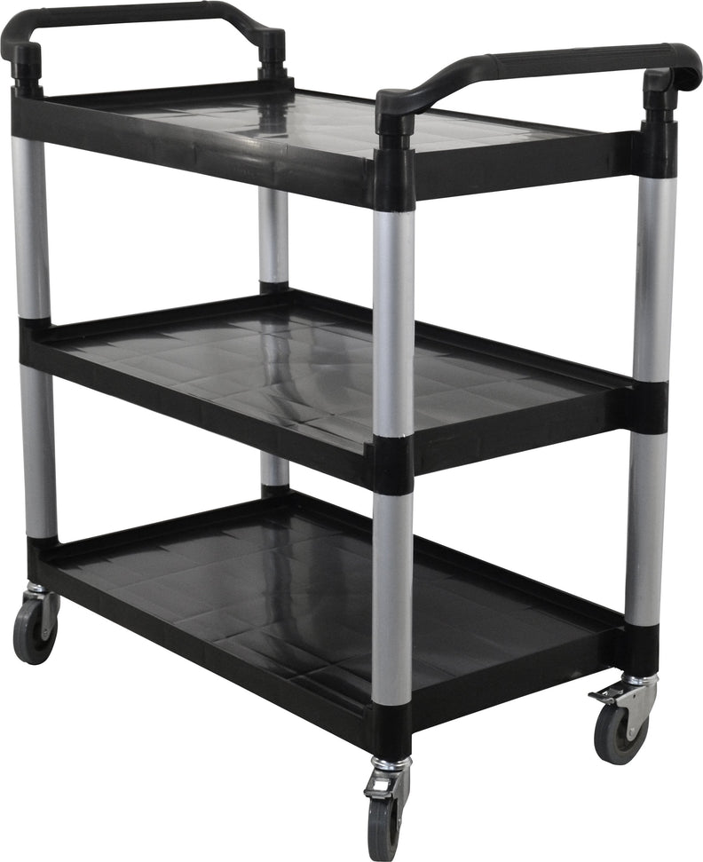 Omcan - 40.75” x 19.5” Black Plastic Bussing Cart - 43069