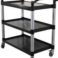 Omcan - 40.75” x 19.5” Black Plastic Bussing Cart - 43069