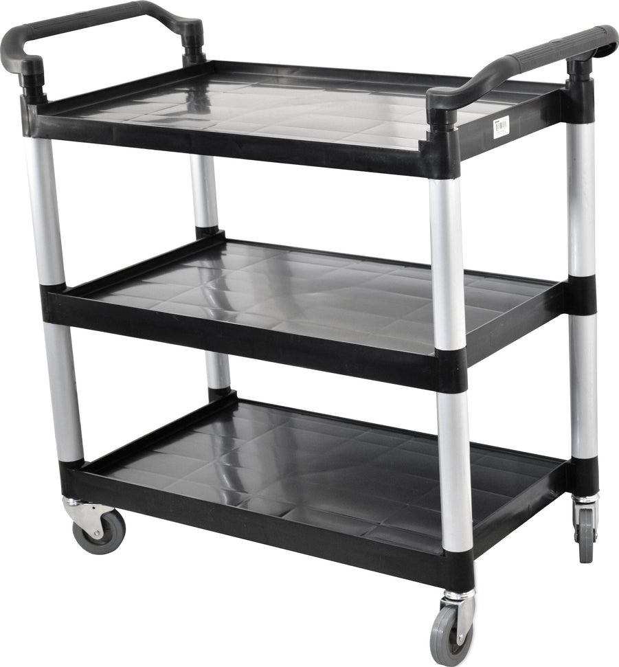 Omcan - 40.75” x 19.5” Black Plastic Bussing Cart - 43069