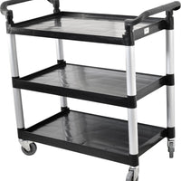 Omcan - 40.75” x 19.5” Black Plastic Bussing Cart - 43069