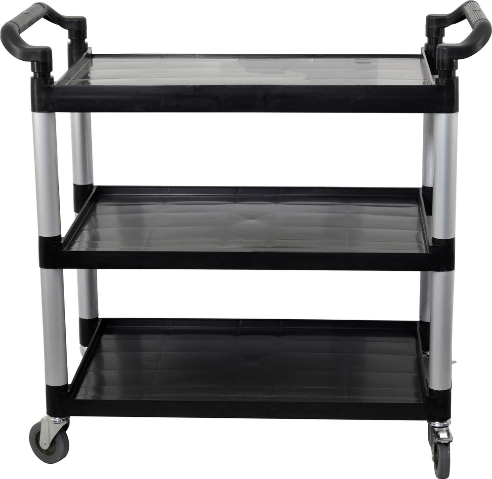 Omcan - 40.75” x 19.5” Black Plastic Bussing Cart - 43069