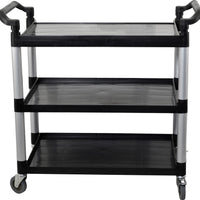 Omcan - 40.75” x 19.5” Black Plastic Bussing Cart - 43069