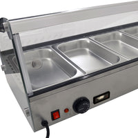 Omcan - 44" Countertop Display Warmer with Double Sliding Doors - DW-CN-0006