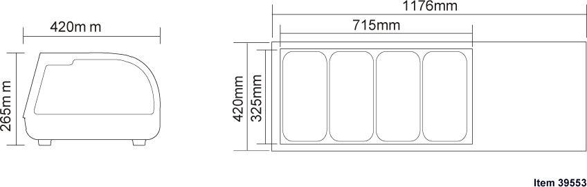 Omcan - 46" Sushi Showcase (1.48 Cu. Ft.) - RS-CN-0042-S