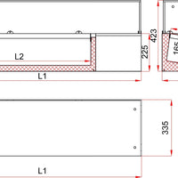 Omcan - 47" Refrigerated Topping Rail with Glass Guard - RS-CN-0004-P